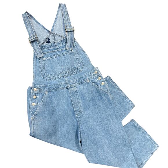 Baccani 90s Vintage Denim Glitter Sparkles Blue Overalls Womens Size Medium - Picture 1 of 13